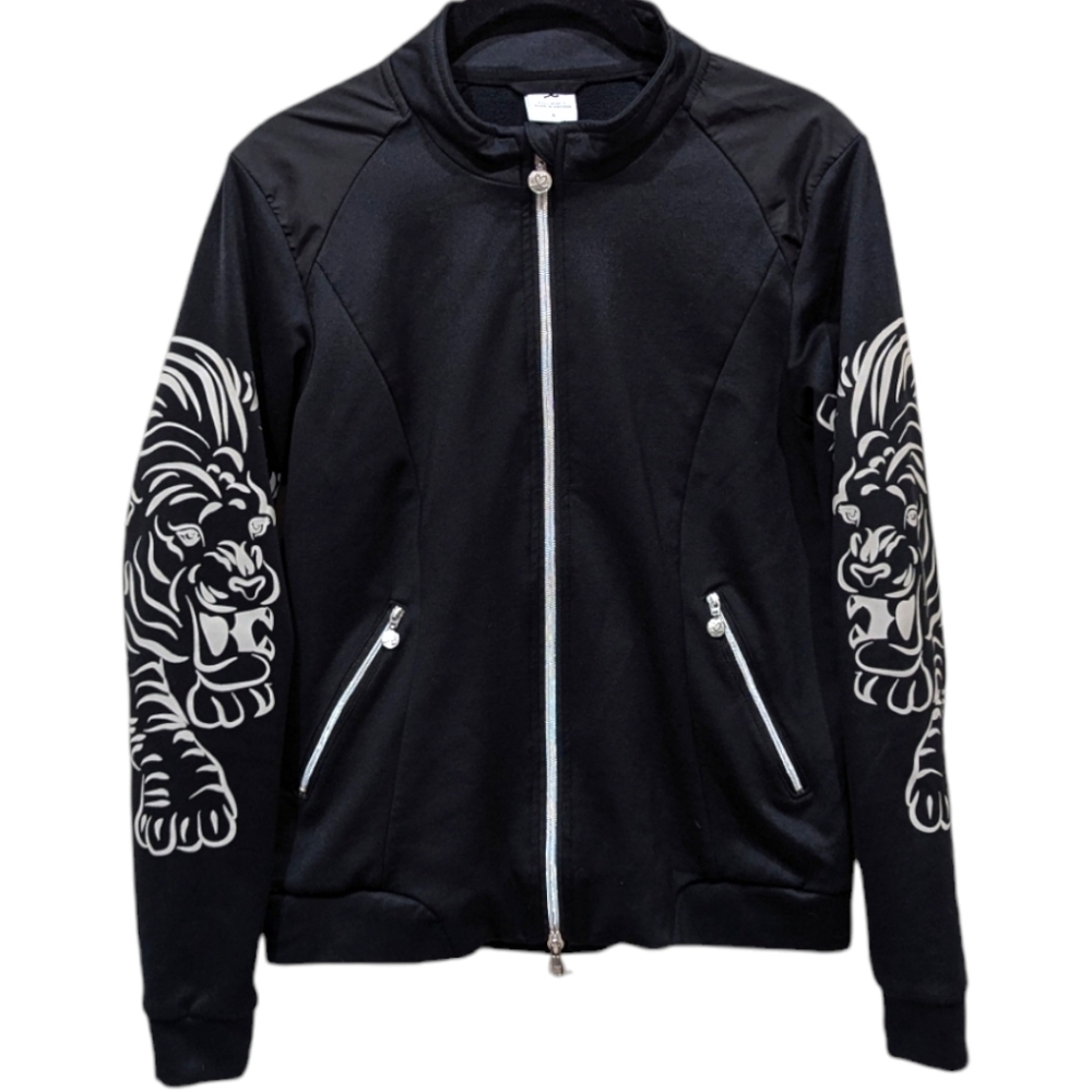 Daily Sports Born in Sweden Lion Print Zip Up Golfing Jacket (S)